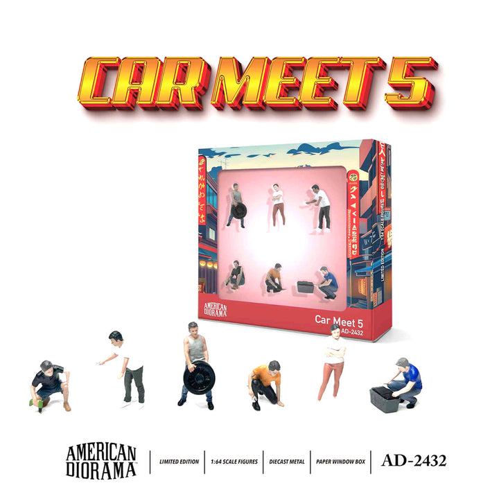 [Preorder] American Diorama 1:64 Figure set - Car Meet AD-2432