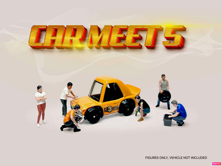 [Preorder] American Diorama 1:64 Figure set - Car Meet AD-2432
