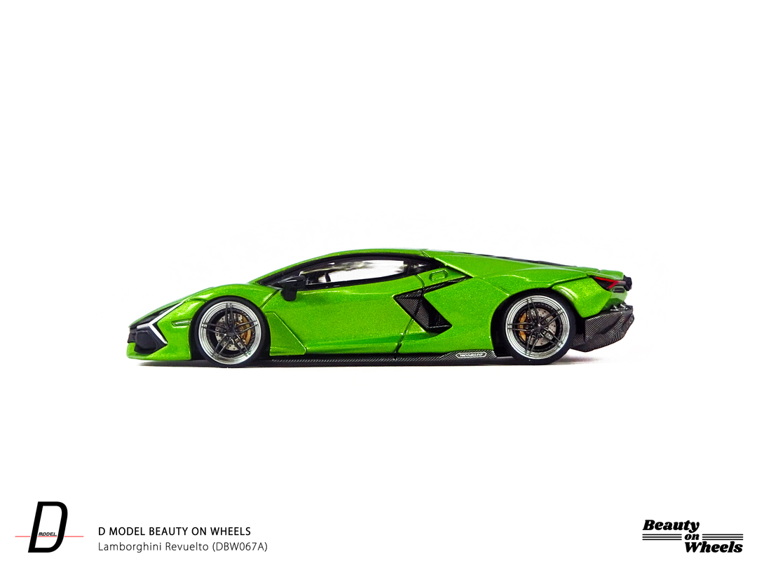 [Preorder] D MODEL BEAUTY ON WHEELS 1:64 Lamborghini Revuelto Verde Selvans DBW067A