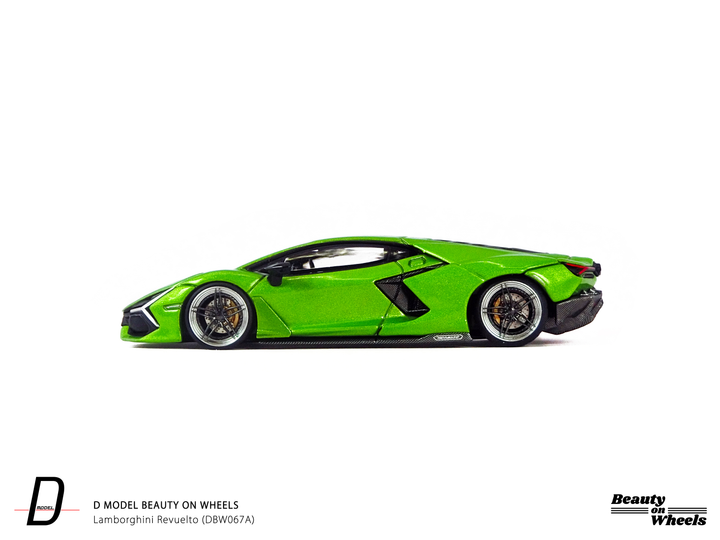 [Preorder] D MODEL BEAUTY ON WHEELS 1:64 Lamborghini Revuelto Verde Selvans DBW067A