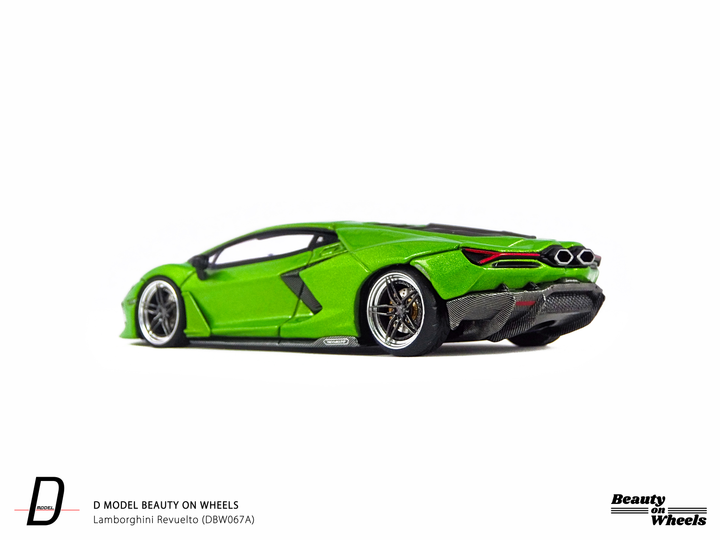 [Preorder] D MODEL BEAUTY ON WHEELS 1:64 Lamborghini Revuelto Verde Selvans DBW067A