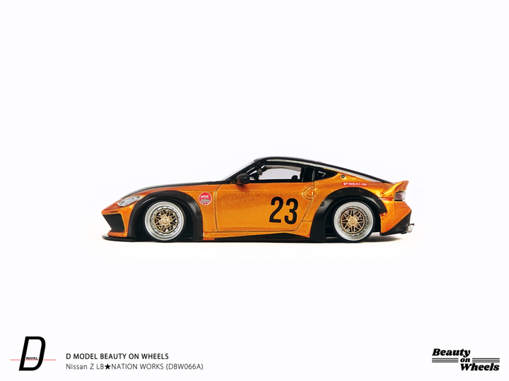 [Preorder] D MODEL BEAUTY ON WHEELS 1:64 Nissan Z LB-NATION WORKS Orange DBW066A