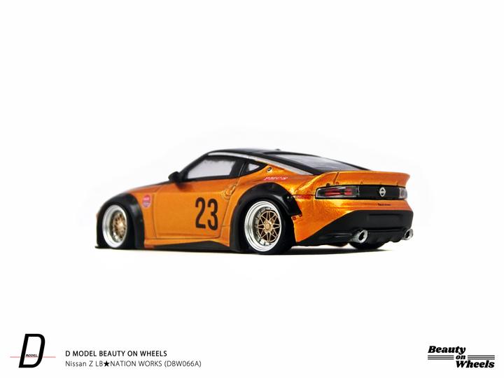 [Preorder] D MODEL BEAUTY ON WHEELS 1:64 Nissan Z LB-NATION WORKS Orange DBW066A