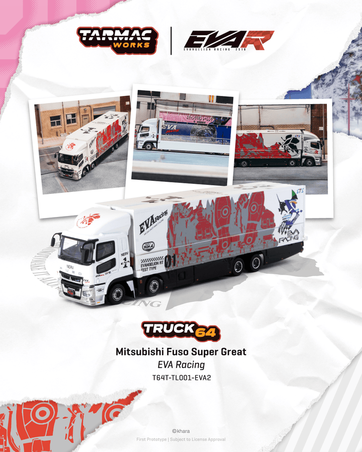 [Preorder] Tarmac Works 1:64 Mitsubishi Fuso Super Great EVA Racing T64T-TL001-EVA2