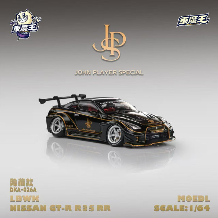[Preorder] DEMON KING AUTO 1:64 Nissan GTR35 RR Black Gold JPS Livery