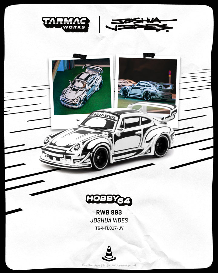 [Preorder] Tarmac Works 1:64 RWB 993 – Designed by JOSHUA VIDES – Hobby64 T64-TL017-JV