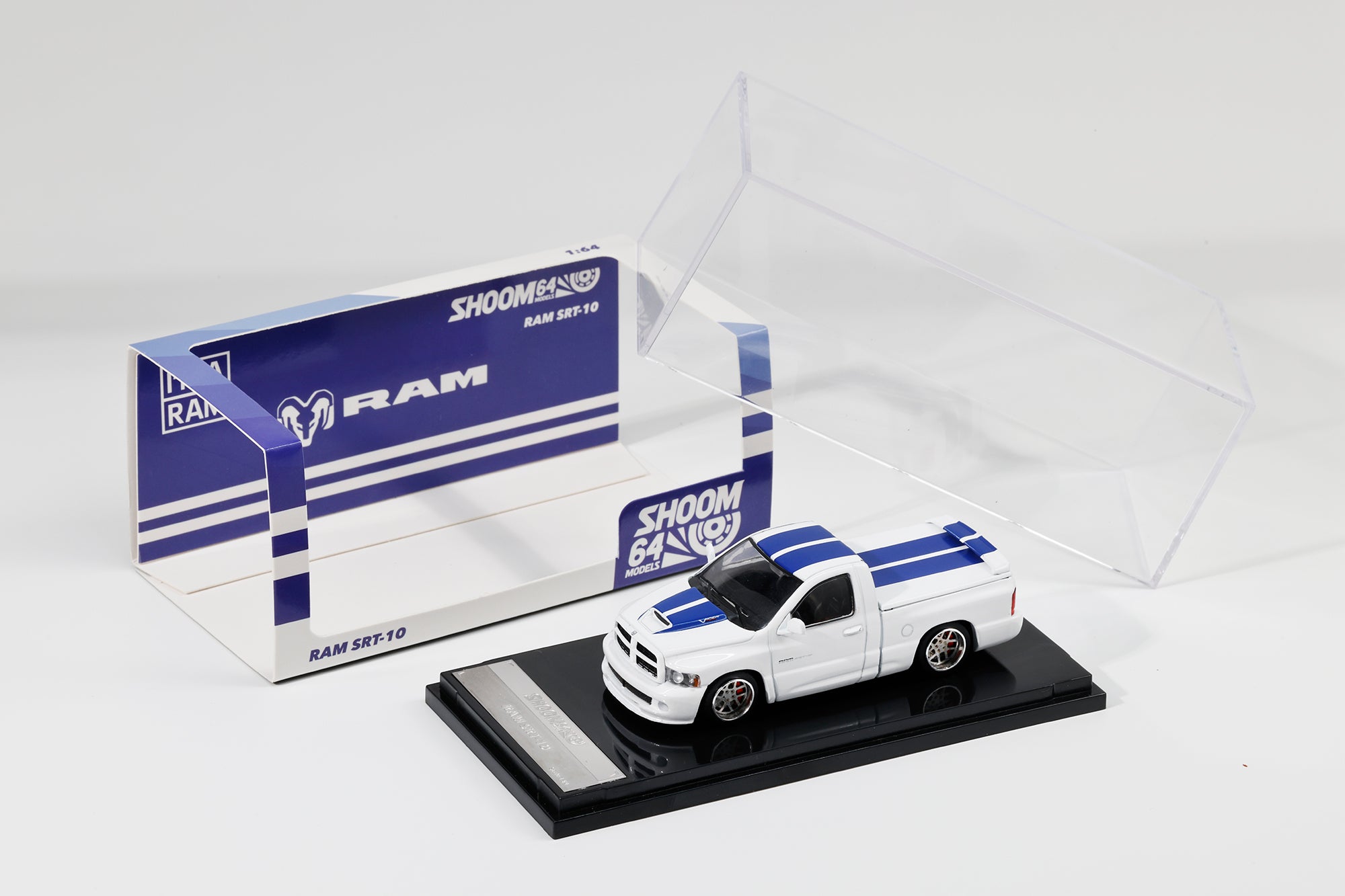 Preorder] GCD 1:64 Shoom64 Dodge 2003 RAM SRT-10 White (LHD) SHOOM