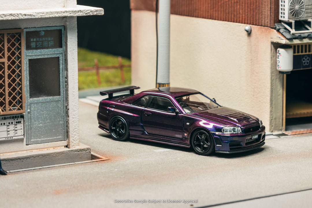 [Preorder] Ignition Model X Tarmac Works 1:64 Nismo R34 GT-R Z-tune Purple Metallic IG3839