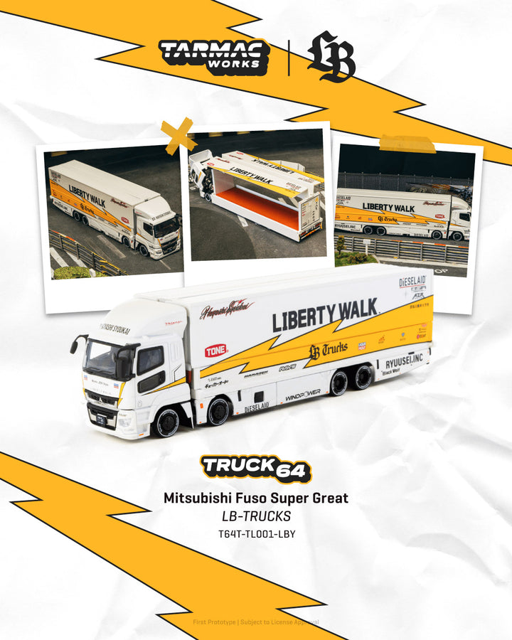 [Preorder] Tarmac Works 1:64 Mitsubishi Fuso Super Great LB-Truck – Truck64 T64T-TL001-LBY