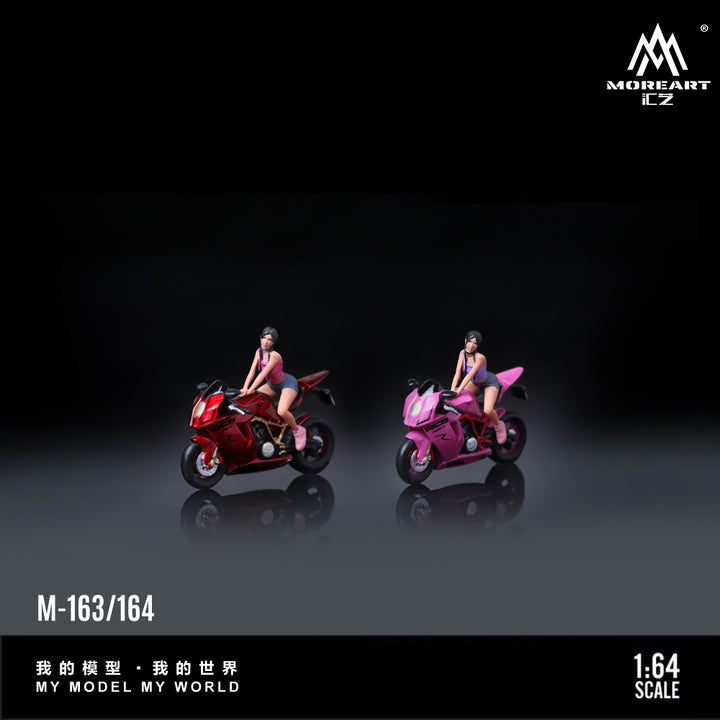 [Preorder] MoreArt 1:64 KTM1190 BRIGHT RED PINK PURPLE GIRL MOTORCYCLE DOLL (2 Colours)