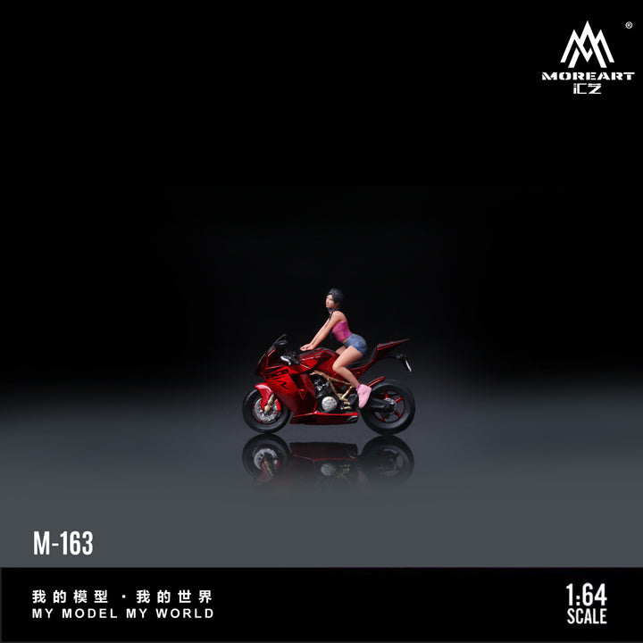 [Preorder] MoreArt 1:64 KTM1190 BRIGHT RED PINK PURPLE GIRL MOTORCYCLE DOLL (2 Colours)