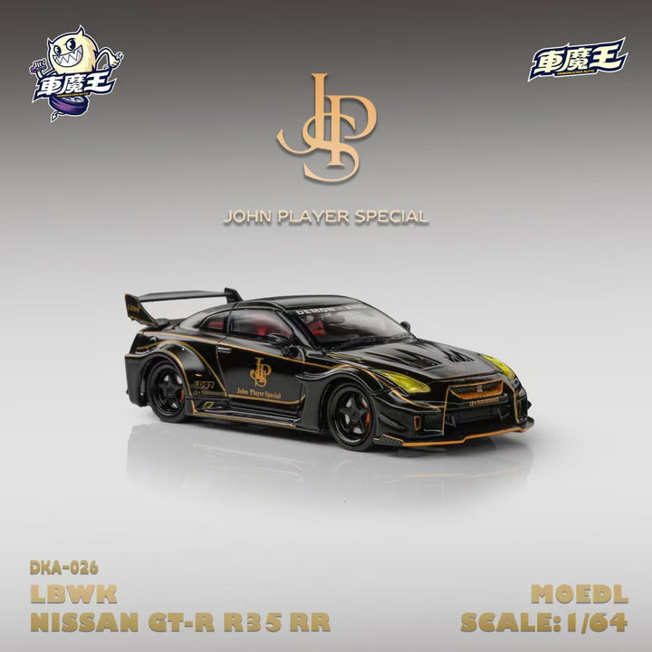 [Preorder] DEMON KING AUTO 1:64 Nissan GTR35 RR Black Gold JPS Livery