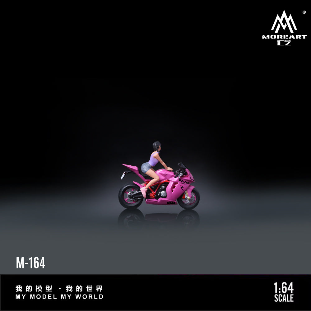 [Preorder] MoreArt 1:64 KTM1190 BRIGHT RED PINK PURPLE GIRL MOTORCYCLE DOLL (2 Colours)