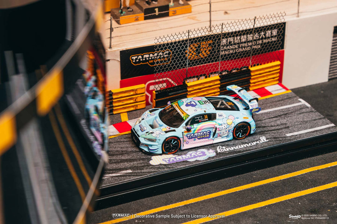 [Preorder] Tarmac Works 1:64 Audi R8 LMS GT3 evo II Macau GT Cup – FIA GT World Cup 2025 Uno Racing Adderly Fong Model Car + Trading Cards Combo Set – Hobby64 T64-043-25MGP36