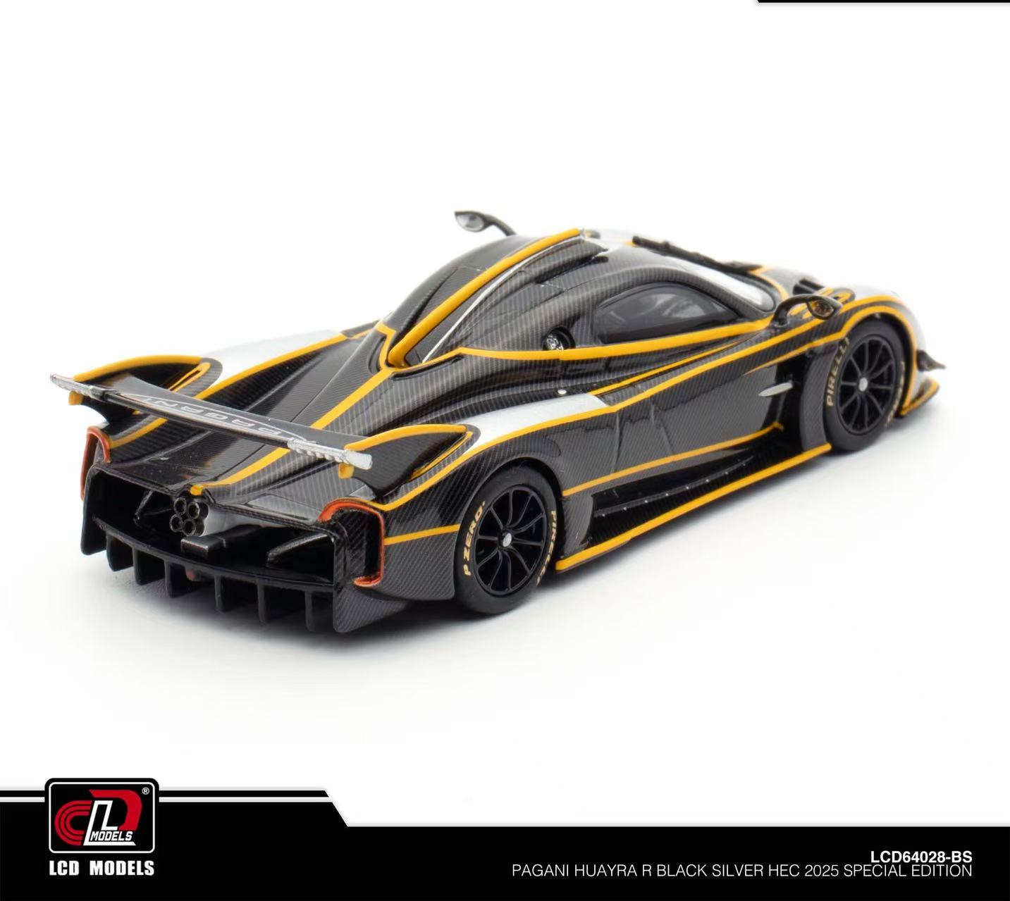 LCD 1:64 Pagani Huayra R #1 Black Carbon Diecast Model Car
