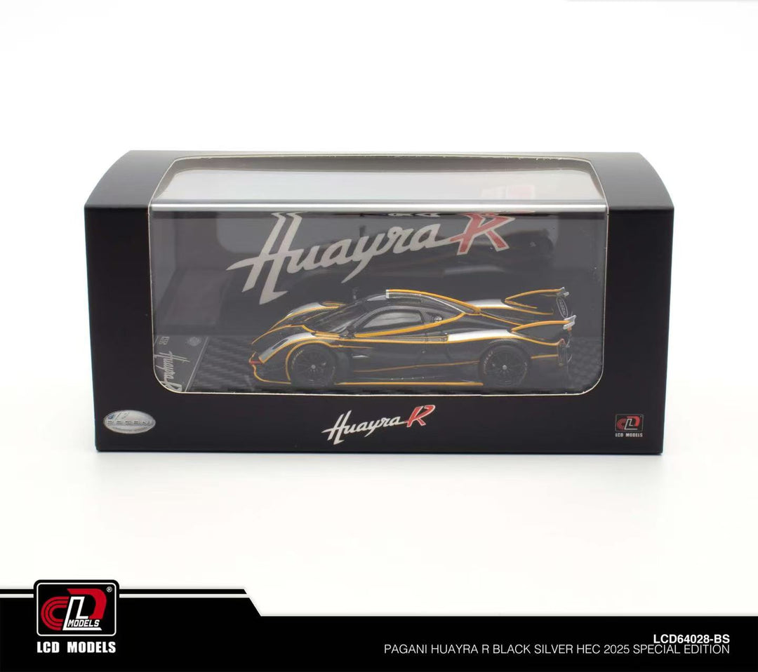LCD 1:64 Pagani Huayra R Black Silver TMCS 2025 Special Edition