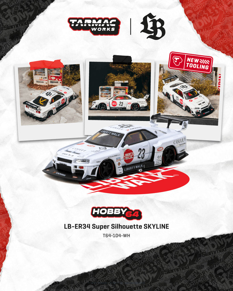 Preorder] Tarmac Works 1:64 LB-ER34 Super Silhouette SKYLINE