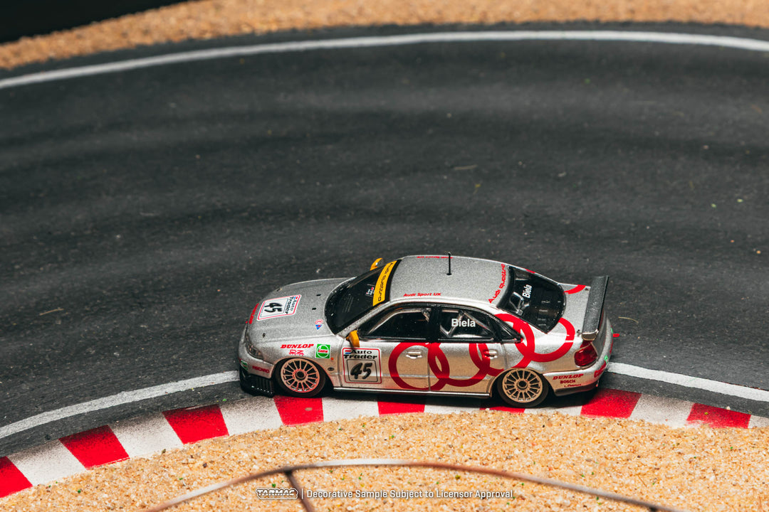 [Preorder] Tarmac Works 1:64 Audi A4 quattro BTCC 1996 Champion Frank Biela Model Car + Trading Cards Combo Set – Hobby64 T64-077-96BTC45