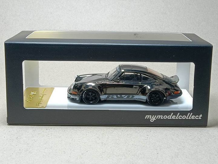 Model Collect 1:64 Porsche Rauh-Welt RWB930 Ducktail Chrome Gunmetal Black