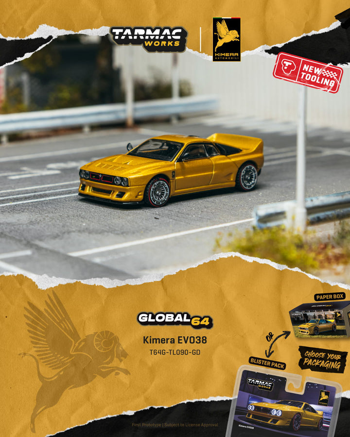 [Preorder] Tarmac Works 1:64 Kimera EVO38 Gold T64G-TL090-GD