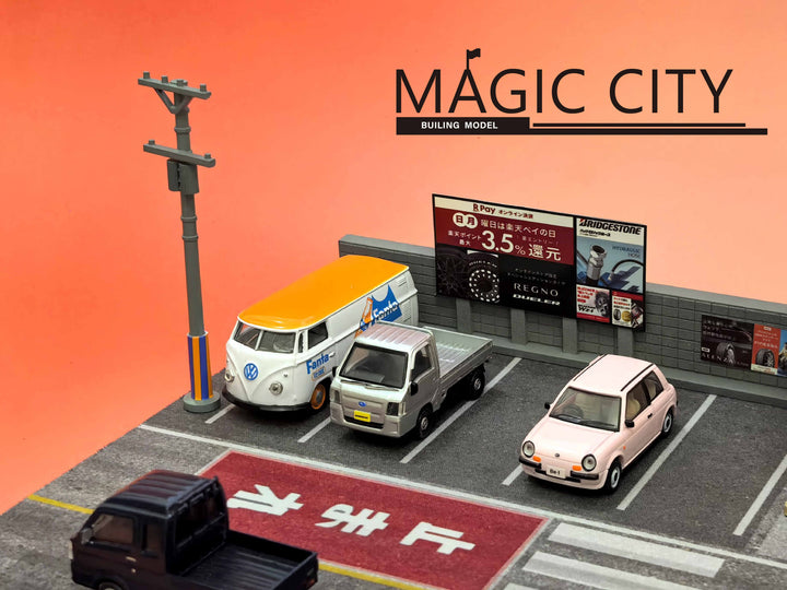 [Preorder] Magic City 1:64 Japanese Bridgestone Tire &amp; Wheel Tuning &amp; Repair Garage Diorama 110090
