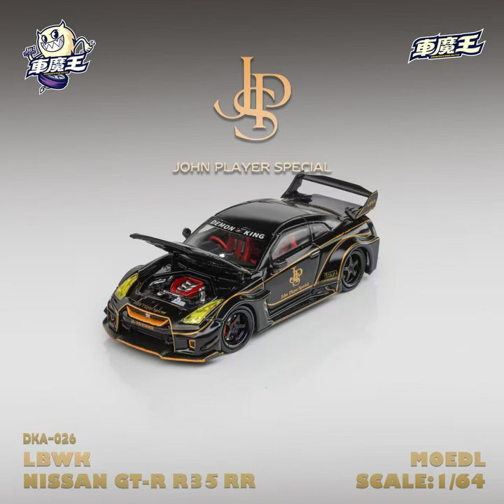 [Preorder] DEMON KING AUTO 1:64 Nissan GTR35 RR Black Gold JPS Livery