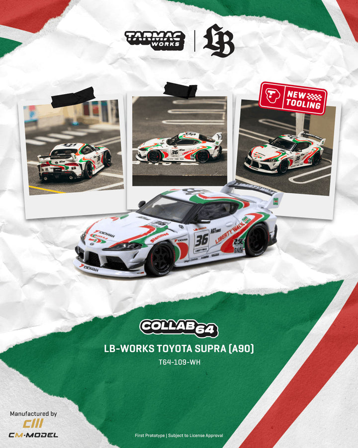 [Preorder] Tarmac Works 1:64 Toyota Supra (A90) White T64-109-WH