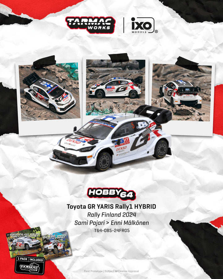 [Preorder] Tarmac Works 1:64 Toyota GR YARIS Rally1 HYBRID Rally Finland 2024 Sami Pajari / Enni Mälkönen T64-085-24FR05