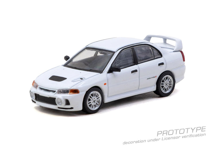 [Preorder] Tarmac Works 1:64 Mitsubishi Lancer RS Evolution IV White Global 64 T64G-076-WH-B