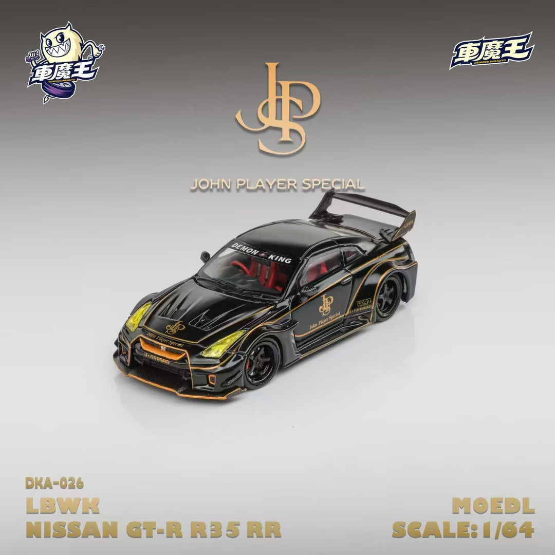 [Preorder] DEMON KING AUTO 1:64 Nissan GTR35 RR Black Gold JPS Livery
