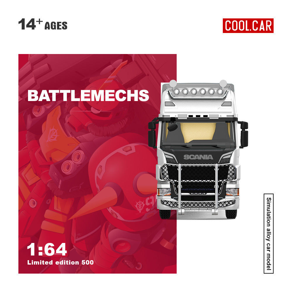 [Preorder] Cool Car 1:64 Scania Container Truck -RX-78 Pink Mecha Livery CC644023
