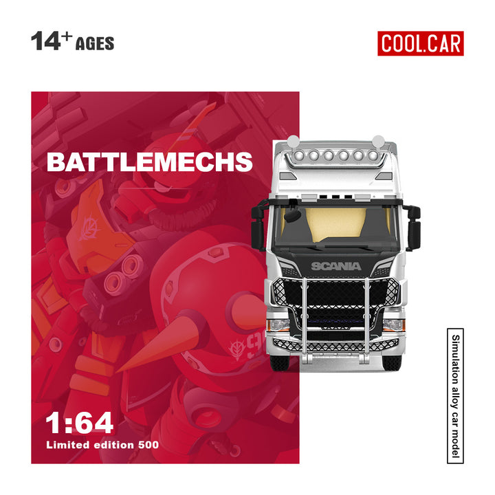 [Preorder] Cool Car 1:64 Scania Container Truck -RX-78 Pink Mecha Livery CC644023