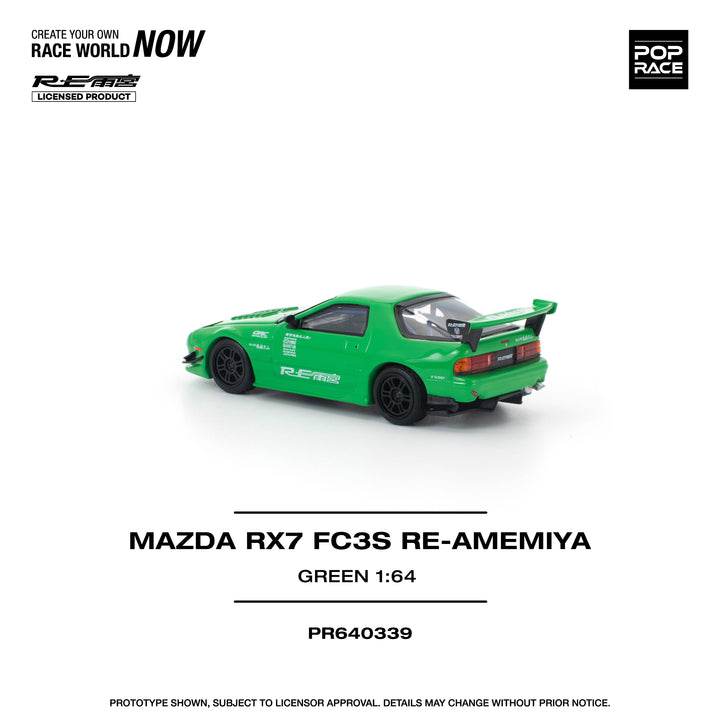 [Preorder] POPRACE 1:64 MAZDA RX7 (FC3S) RE-AMEMIYA GREEN PR640339