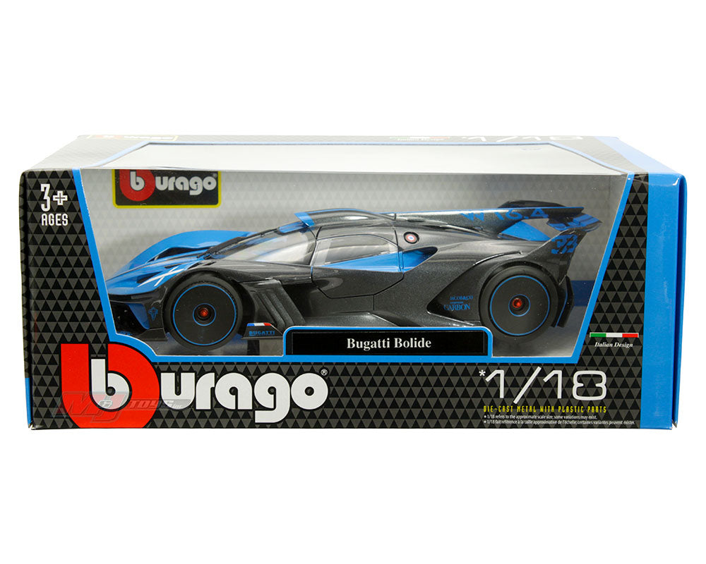 Bburago 1:18 Bugatti Bolide - Blue and Dark Grey Metallic