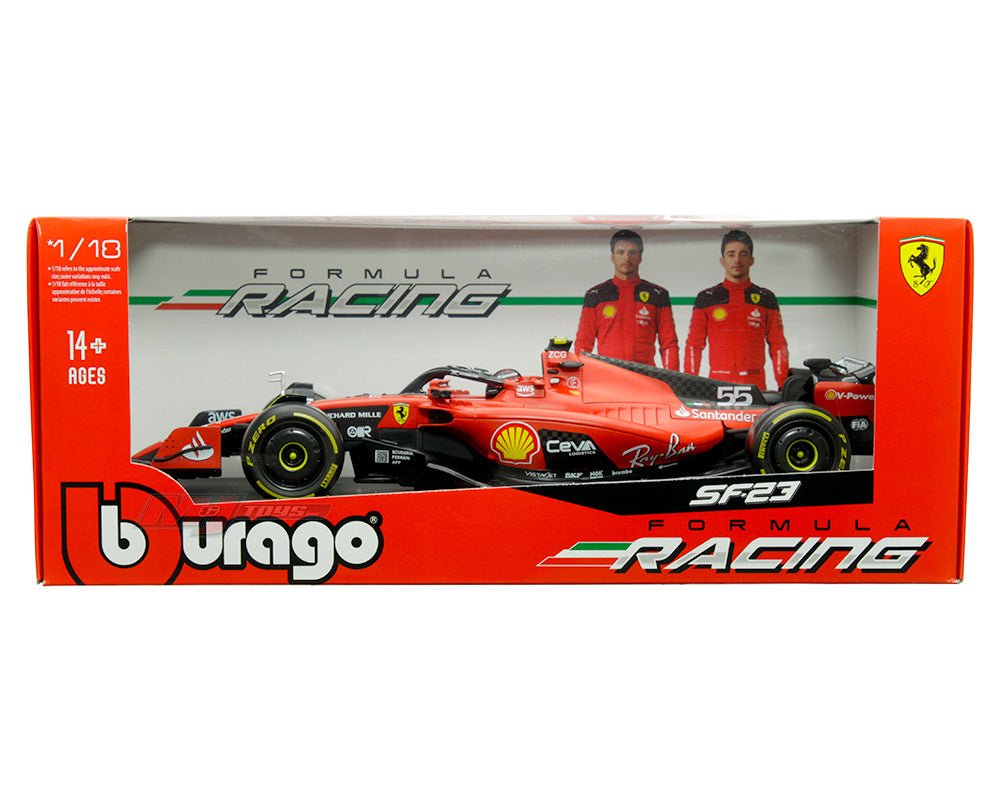 Bburago 1:18 Ferrari SF-23 #55 Carlos Sainz – Formula Racing