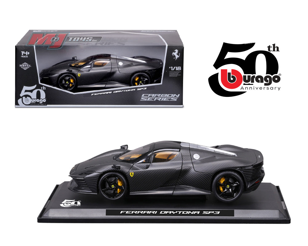 Bburago 1:18 Ferrari Daytona SP3 – Carbon Series – 50th Anniversary Li ...