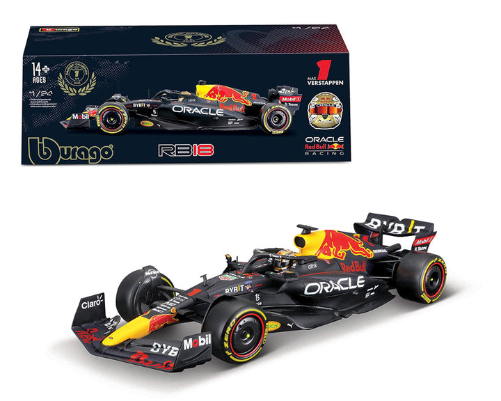 [Preorder] Bburago 1:24 Race F1 Oracle Red Bull RB18 2022 #1 Max Verstappen with Showcase