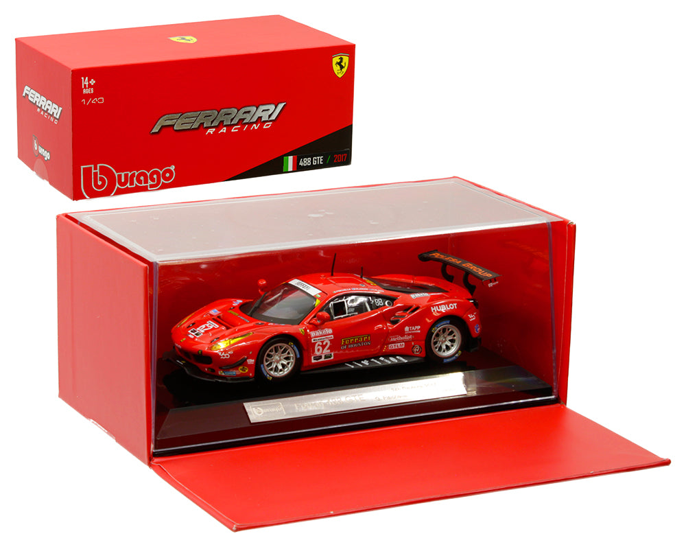 Bburago 1:43 2017 Ferrari 488 GTE – Red -Ferrari Racing