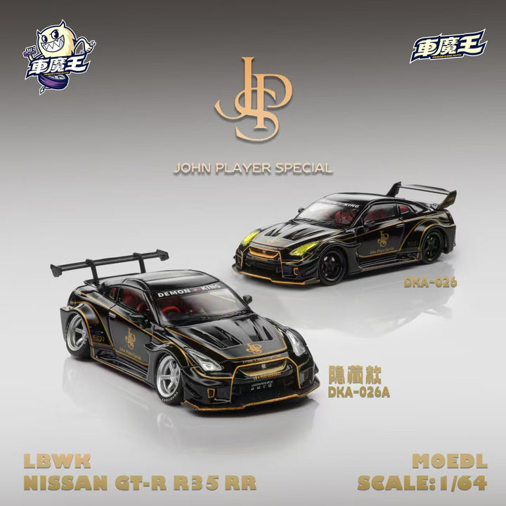 [Preorder] DEMON KING AUTO 1:64 Nissan GTR35 RR Black Gold JPS Livery