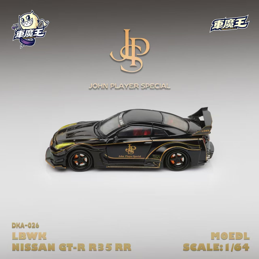 [Preorder] DEMON KING AUTO 1:64 Nissan GTR35 RR Black Gold JPS Livery