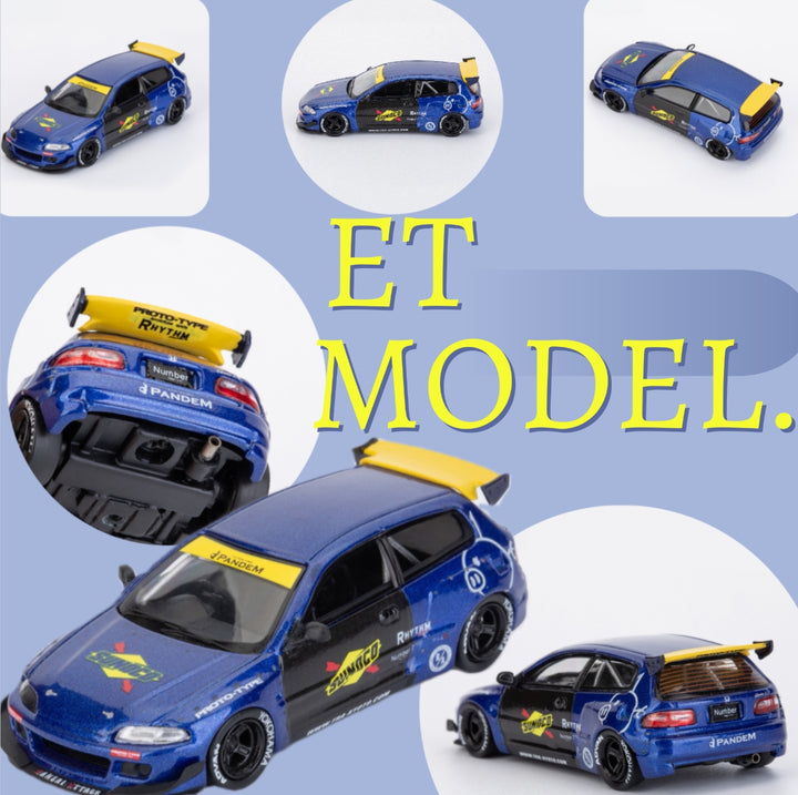 [Preorder] ET Model x Model Collect 1:64 Pandem Civic EG6 5th Generation Mk5 Rocket Bunny Wide-Body