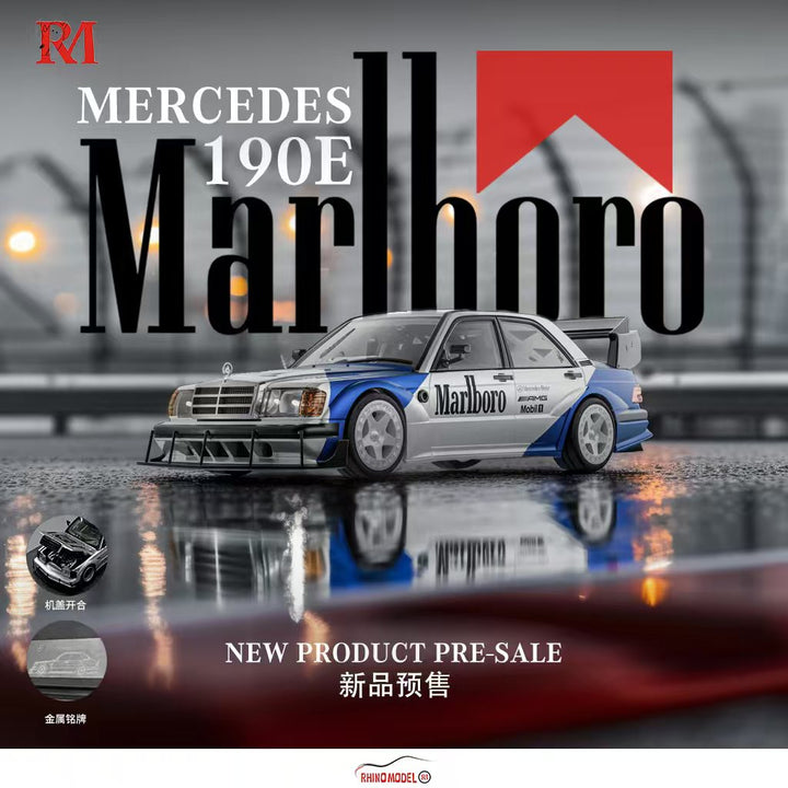 [Preorder] Rhino Model 1:64 Benz MERCEDES W201 190E (2 Colours)