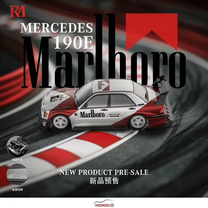 [Preorder] Rhino Model 1:64 Benz MERCEDES W201 190E (2 Colours)