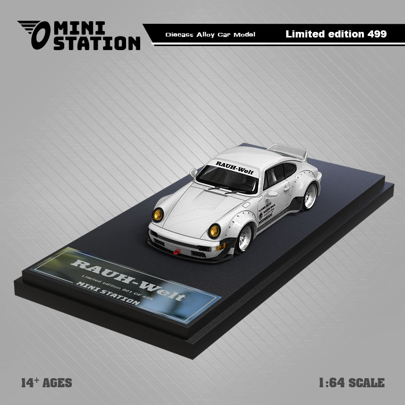 [Preorder] Mini Station 1:64 Porsche RWB 964 Ducktail SAMURAI White