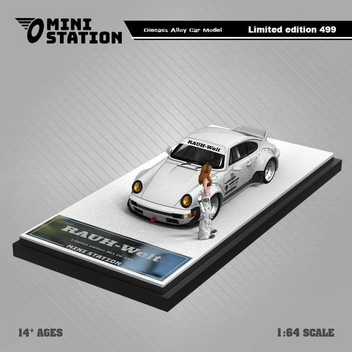 [Preorder] Mini Station 1:64 Porsche RWB 964 Ducktail SAMURAI White
