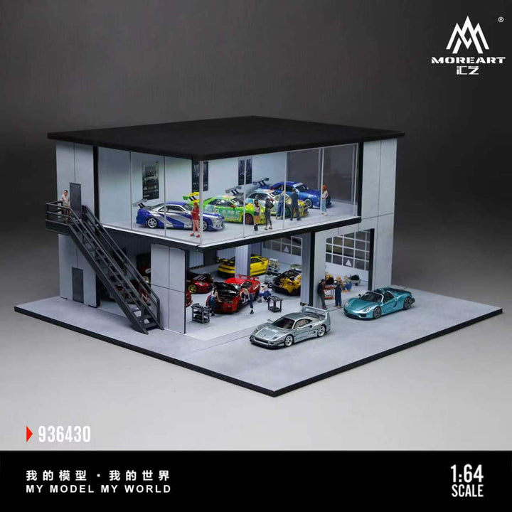 [Preorder] MoreArt 1:64 DOUBLE-DECK CAR EXHIBITION HALL MAINTENANCE ROOM MO936430