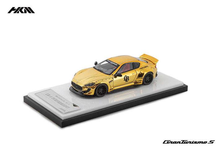 HKM 1:64 Maserati GranTurismo 1st Gen Mk1 Sport GTS M145 LBWK Chrome Gold