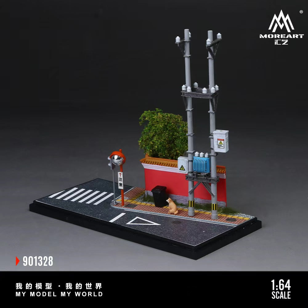 [Preorder] MoreArt 1:64 CITY RED WALL CORNER SCENE MODEL MO901328