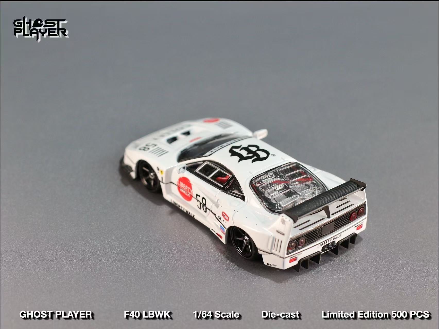 Preorder] Ghost Player 1:64 LBWK Ferrari F40 - White #58