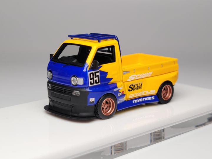 [Preorder] YM Model 1:64 Suzuki carry hoonigan D12 Wide-Body Pickup Truck - SPOON Livery